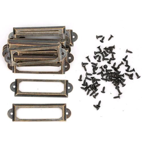 20 Pcs Tiroir Étiquette Marque Étudiants Diy Rétro Tiroir Signes Étagère Note Accessoiregreen Bronze