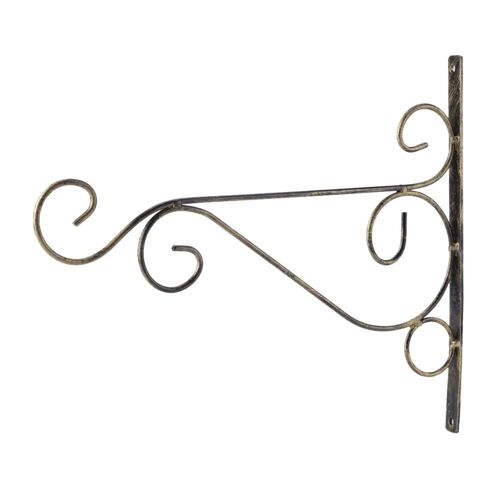 1pc Fer Tenture Murale Plante Pot De Fleur Art Forme Support Crochet Jardin Maison Décor (Bronze Rouge)