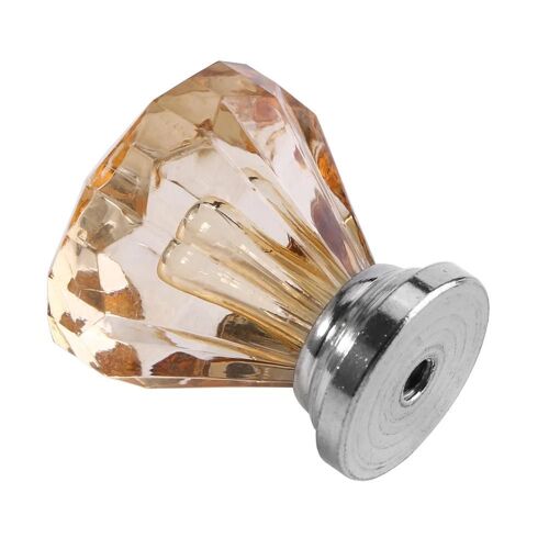 Forme de diamant acrylique cuisine chambre armoire bouton tiroir meubles tirer poignée 25mm Orange