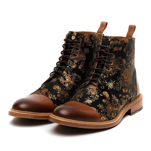 The Jack Boot In Eden Front Lace-Up Hommes Bottines Style Britannique Retro Bootie 49