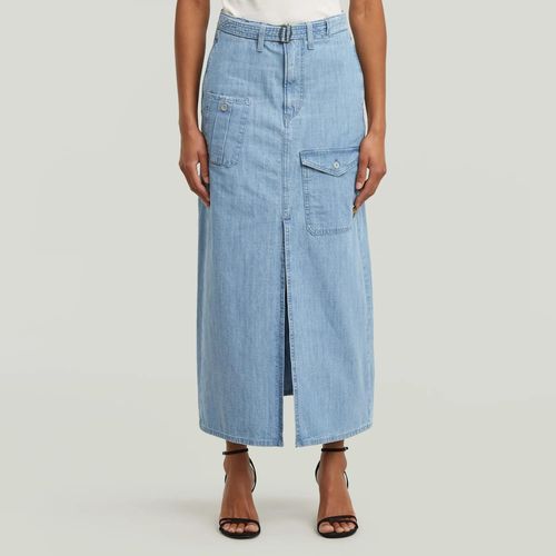 Jupe Belted Cargo Long - Bleu Clair - Femmes