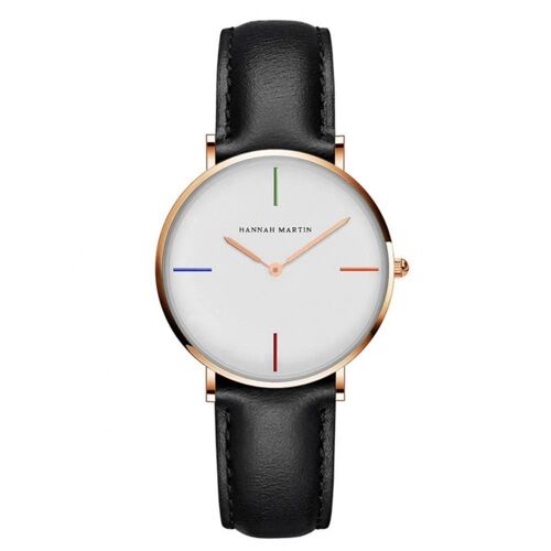 Hannah Martin Mode Femmes Métal Étanche Casual Montre Bande Réglable Accessoire(4c-B-Fh)