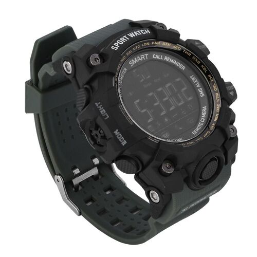 Montre De Téléphone Bluetooth Numérique À La Mode Montre-Bracelet De Fitness De Sport Étanche (Vert)