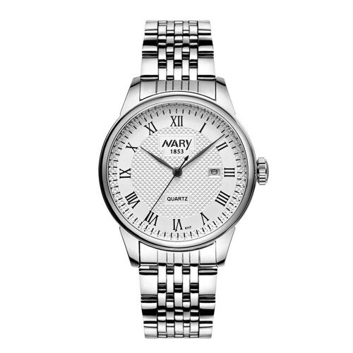 Nary Trendy Hommes Femmes Casual Affichage Analogique Quartz Couple Montre-Bracelet (Blanc Pour Mâle)