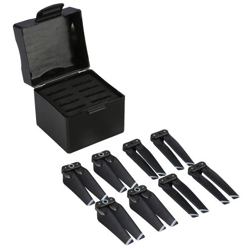 4 Paires De Pales D'hélices Pliables 4730f + Boîte De Rangement Pour Drone Dji Spark (Bande Blanche)-Générique