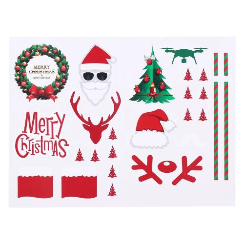 Drone Noël Autocollant Pvc Imperméable À L'eau Skin Wrap Pour Dji Spark / Mavic / Phantom 3 & 4-Générique