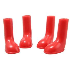 4 Pcs Bottes De Pluie Pour Animaux De Compagnie Chaussures Extensible Imperméable Anti-Slip Portable Pour Chien Chiot Rouge,4pcs,S
