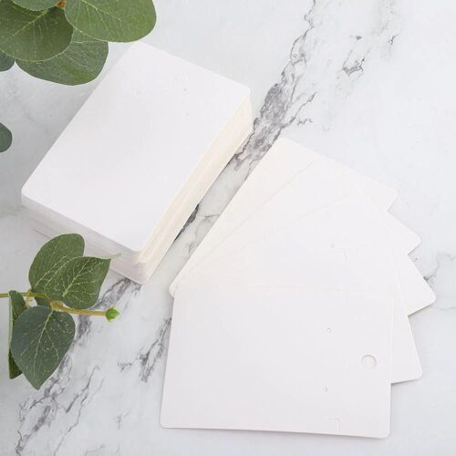 100pcs Bijoux Bracelet Affichage Stockage Papier Cartes Collier Pendentif Carte Suspendue