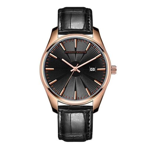 Montre En Alliage À La Mode Cadran Rond Calendrier Analogique Affichage Montre-Bracelet À Quartz Ky15-H-Fk