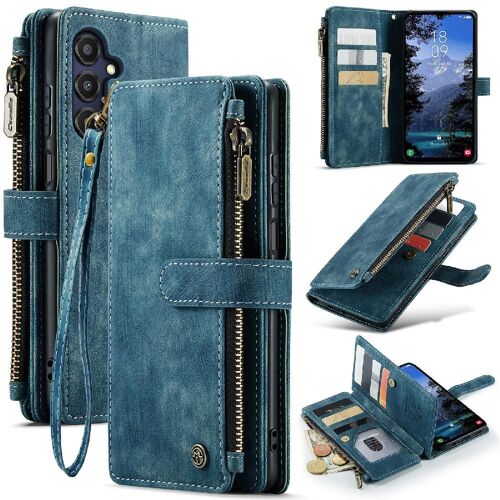 Caseme Étui Pour Samsung Galaxy A25 5g Avec Titulaire De La Carte Portefeuille Étui Pour Femmes Hommes Fentes Pour Cartes De Permis De Conduire Fentes Pour Cartes De Permis De - Bleu