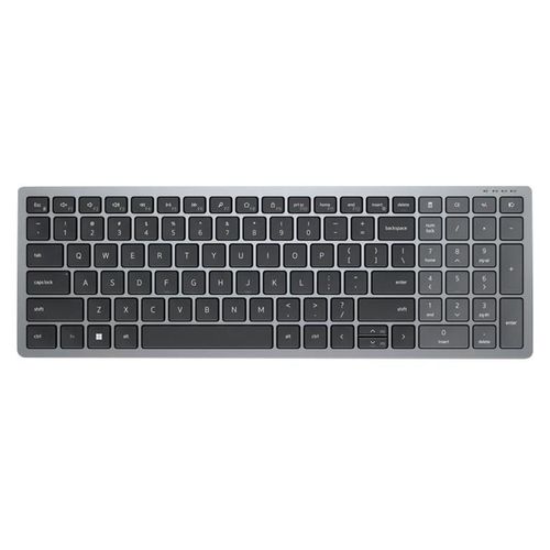 Dell KB740 - Clavier - compact, multi-dispositif - sans fil - 2.4 GHz, Bluetooth 5.0 - QWERTY - Espagnol - gris titan - avec 3 years NBD Advance Exchange