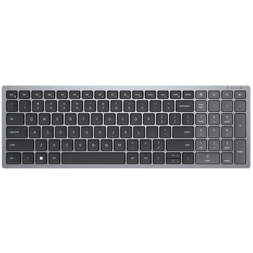 Dell KB740 - Clavier - compact, multi-dispositif - sans fil - 2.4 GHz, Bluetooth 5.0 - QWERTZ - Allemand - gris titan - avec 3 years NBD Advance Exchange
