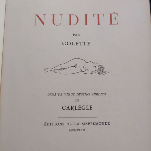 Colette   Nudité   Illustrations De Carlègle 1943