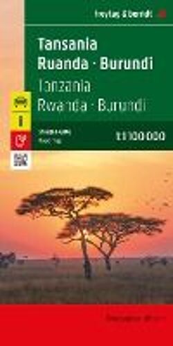 Freytag & Berndt Straßenkarte Tansania - Ruanda - Burundi 1:1,1 Mio.