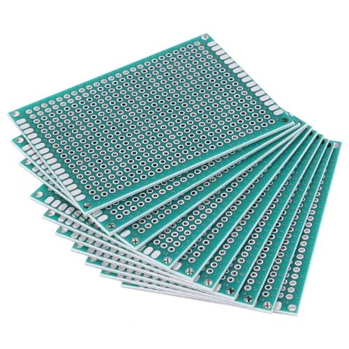 10pcs 5x7cm Double Face Prototype PCB Étamé Circuit Imprimé Carte Breadboard