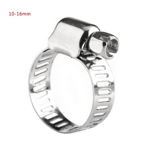 Colliers de serrage de tuyau à vis sans fin réglables Clips de tuyau en acier inoxydable (10mm-16mm)
