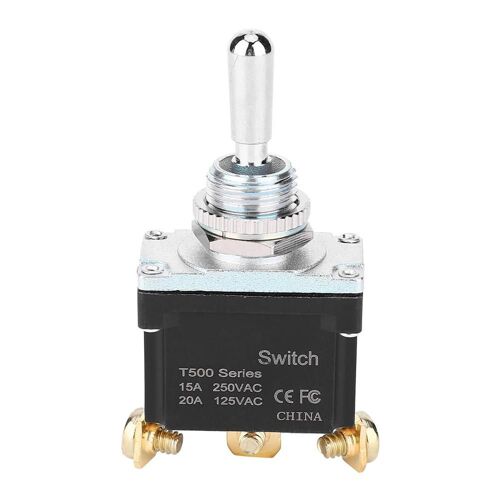 Interrupteur à bascule étanche T501M 3-Broches (ON)-OFF-(ON) Base en nylon pour machines alimentaires 15A 250VAC/20A 125VAC