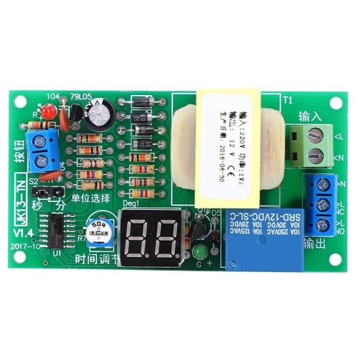 Module de relais de retard Minuterie de haute précision Interrupteur Alimentations électriques JK13-TN DC 220V 50/60Hz