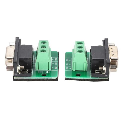 2PCS DB9-G4/M4 Connecteur adaptateur de borne de type écrou Connecteur femelle + mâle à 9 brochesDB9-G4/M4 Type d'écrou