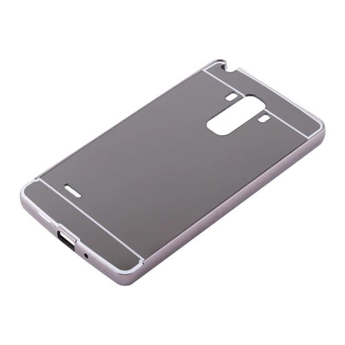 Mode Ultra-mince Luxe Détachable Miroir En Métal Couverture Arrière Coque De Téléphone Pour LG G4 Stylus Noir