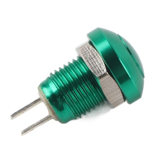 1A 24V 8mm Mini étanche voiture Interrupteur d'alimentation momentané à bouton-poussoir Alliage zinc-aluminium