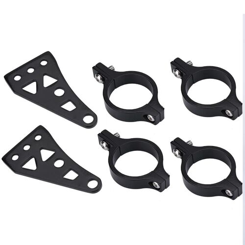 1 Paire De 39mm Alliage D'aluminium Moto Moto Phare Fourche Supports De Montage Noir