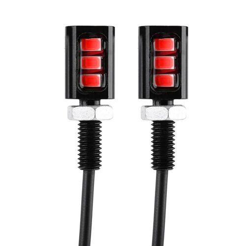 2x 12v Universel Voiture Moto Numéro Plaque Vis Boulon Lumière Lampe Rouge Led
