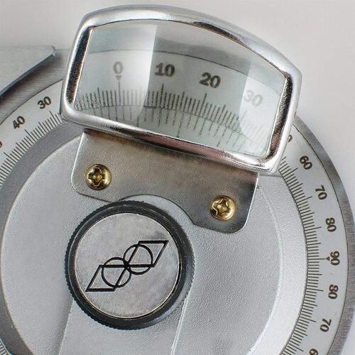 0-360Degree en acier inoxydable Biseau universel Rapporteur Angle Carré Finder Règle de cadran angulaire