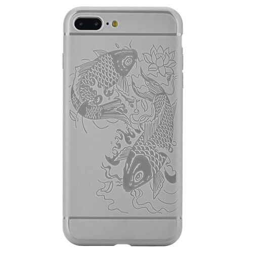 Coque De Téléphone Portable Motif Poisson Coque Arrière De Protection De Téléphone Portable Pour Iphone 7 Plus (Gris)