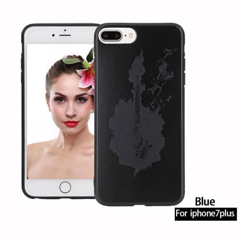 Coque Arrière De Protection En Tpu À Induction Thermique À Changement De Couleur Pour Iphone 7plus Bleu