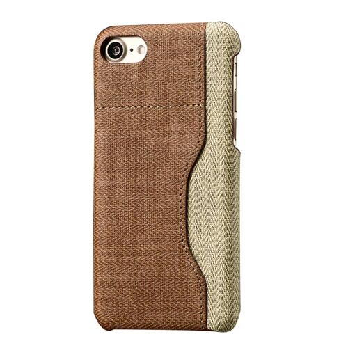 Luxe Et Style D'affaires PU Cuir Porte-Carte Coque De Téléphone Couverture Arrière Marron