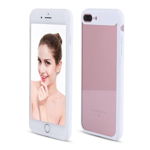 Coque de téléphone de protection transparente en silicone anti-chute pour iPhone 7PLUS blanc