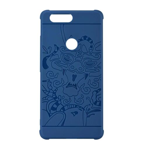 Coque de téléphone en silicone souple confortable et confortable pour NUBIA Z17 Blade Dragon Motif Bleu