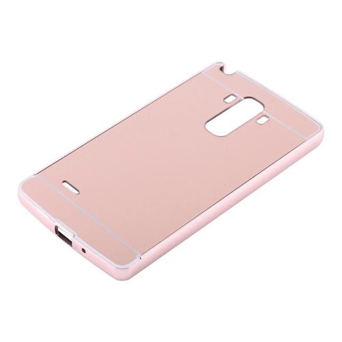 Coque de téléphone de luxe ultra-mince détachable en métal miroir pour LG G4 stylet or rose