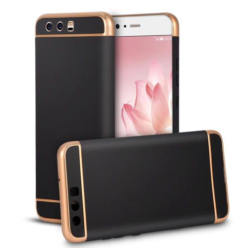 Pour Huawei P10 Hard 3 En 1 Assemblé Métal Mat Luxe Couverture Coque Protecteur De Téléphone Noir