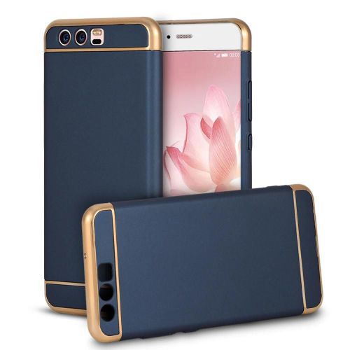 Pour Huawei P10 Hard 3 En 1 Assemblé Métal Mat Luxe Couverture Coque Protecteur De Téléphone Bleu