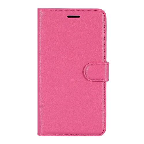 Coque de téléphone en cuir Béquille Housse de téléphone avec fonction portefeuille pour Xiaomi Note 4X (Rose Red)