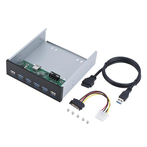 19 broches à 4 * USB3.0 + 2 * USB2.0 6 Interface Panneau avant métallique Hub USB