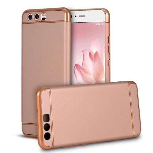 Pour Huawei P10 Hard 3 En 1 Assemblé Métal Mat Luxe Couverture Coque Protecteur De Téléphone Or Rose