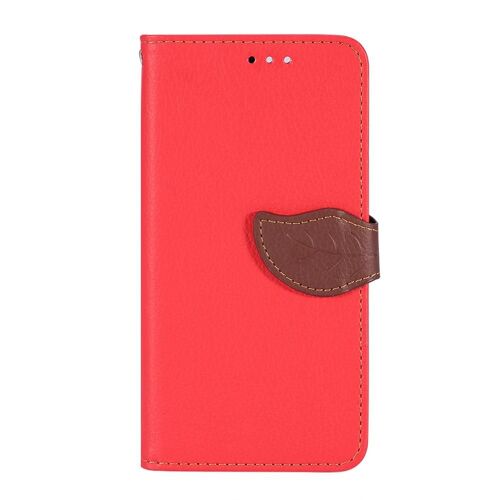 Fermeture à boucle de feuille Flip Case Stand Couverture de portefeuille en cuir avec lanière pour OPPO R11 (rouge)