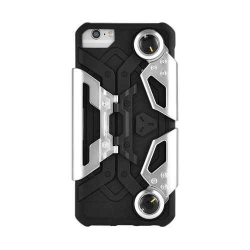 Crabe Type Étui De Protection Couverture Mécanique Jeu Poignée Support Pour Iphone 6 / 7 / 8 Argent
