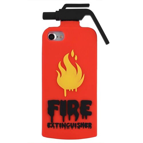 3d Mignon En Silicone Souple Irisé Forme Extincteur Dos Étui De Téléphone Couverture Pour Iphone 7 Rouge