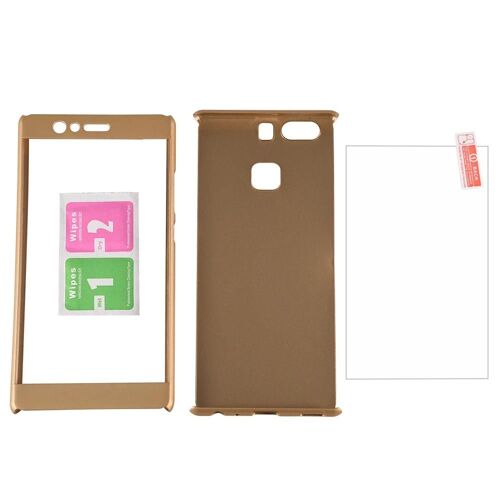 Protecteur De Boîtier À Couverture Rigide En Verre Trempé À Couverture Complète Pour Huawei P9 Gold