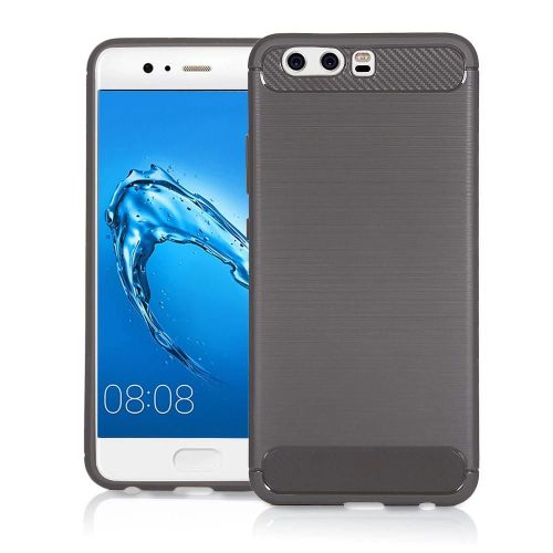 Coque De Protection En Tpu Fibre De Carbone Drop Potection Coque De Téléphone Pour Huawei P10 (Gris)
