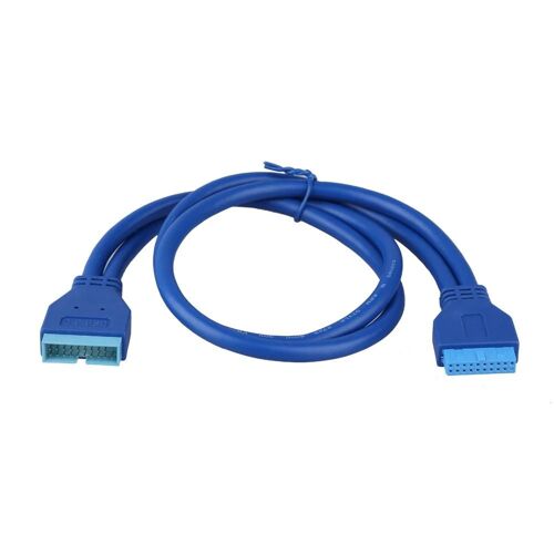 0,5 m mâle à femelle câble d'extension USB 3.0 boîtier carte mère câble de connexion 20 broches