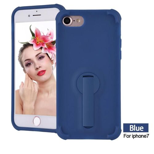 B.O.W Ht042-Z Tpu Frosted Phone Case Proctective Cover Avec Béquille Pour Iphone 7 (Bleu)