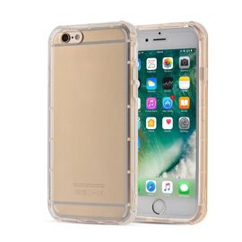 B.O.W Tpu Phone Case Housse De Protection Avec Bouchon Anti-Poussière Pour Iphone 6 Plus/6s Plus Transparent-Or