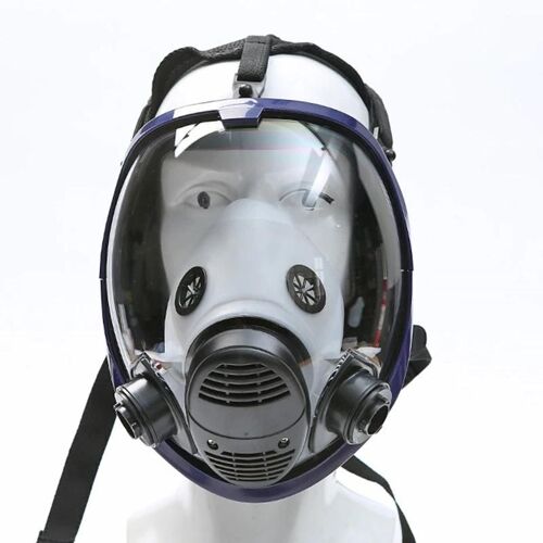 15 en 1 Respirateurs à masque complet Respirateur à gaz avec filtres à charbon Large champ de vision Intégral Léger Nouveau