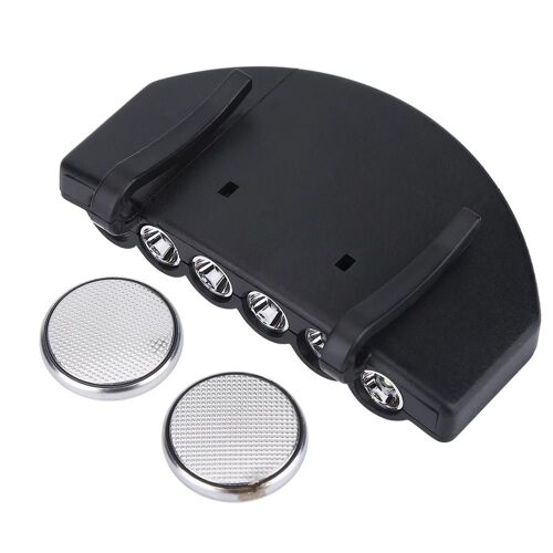 1pc Nouveau 6 Led Cap Clip Lampe Frontale Lampe De Chapeau De Lampe Pour Camping De Pêche En Plein Air