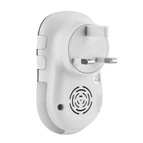 Sonnette numérique sans fil 1 émetteur extérieur + 1 récepteur intérieur Sonnette de porte prise UK blanche